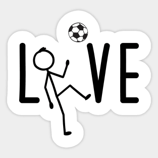 Cute Soccer Player Love Soccer Birthday Gift For Soccer Fans Sticker